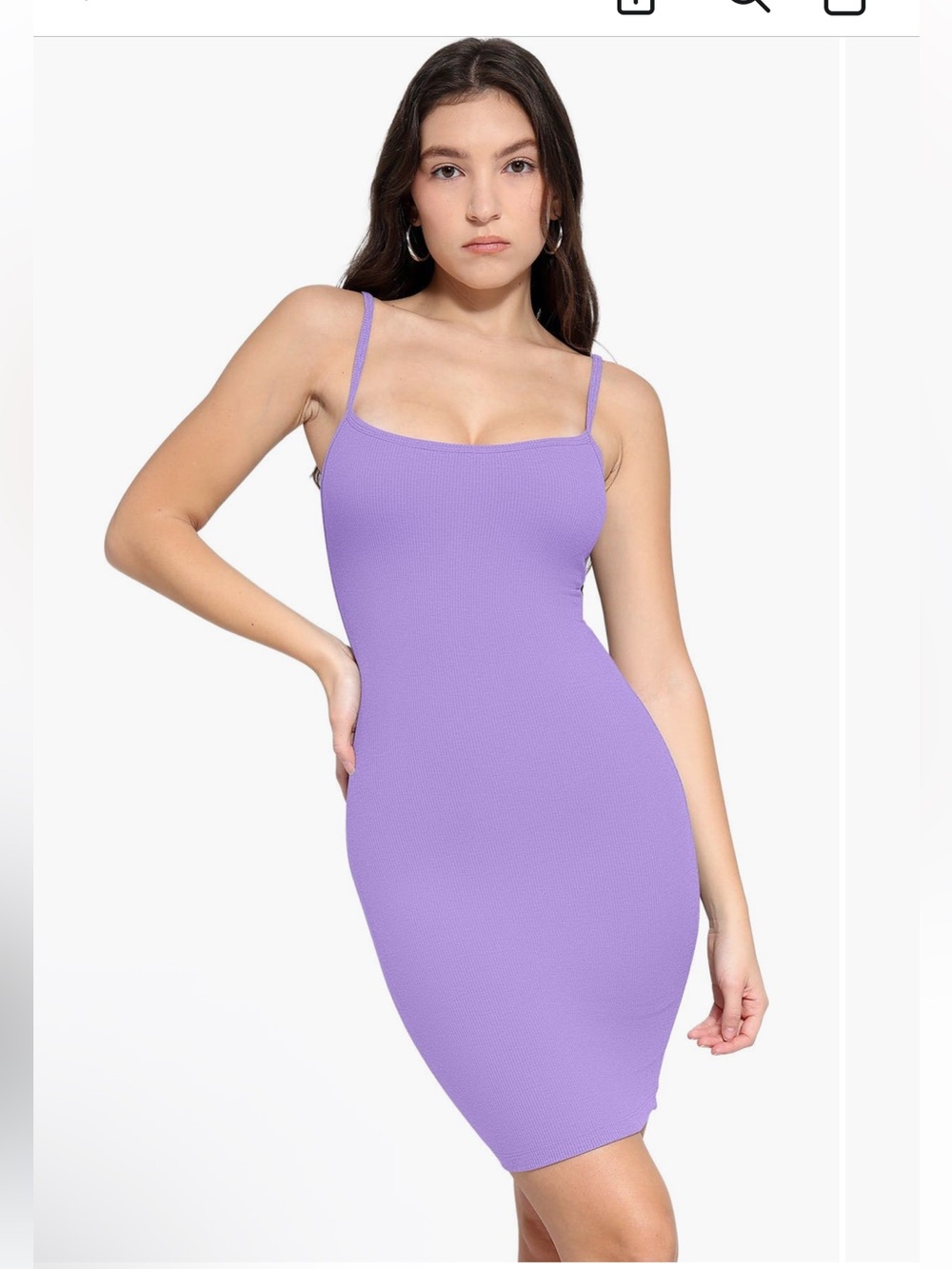 Pophush XS Lilac Ribbed Tank Top